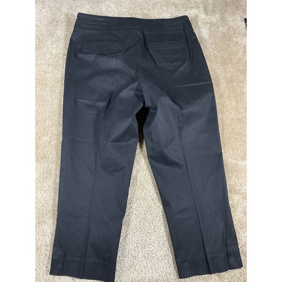 Talbots Heritage Women’s 8 Petite Ankle 30x22 Side Zip Black Stretch Capri #377 - Picture 7 of 13